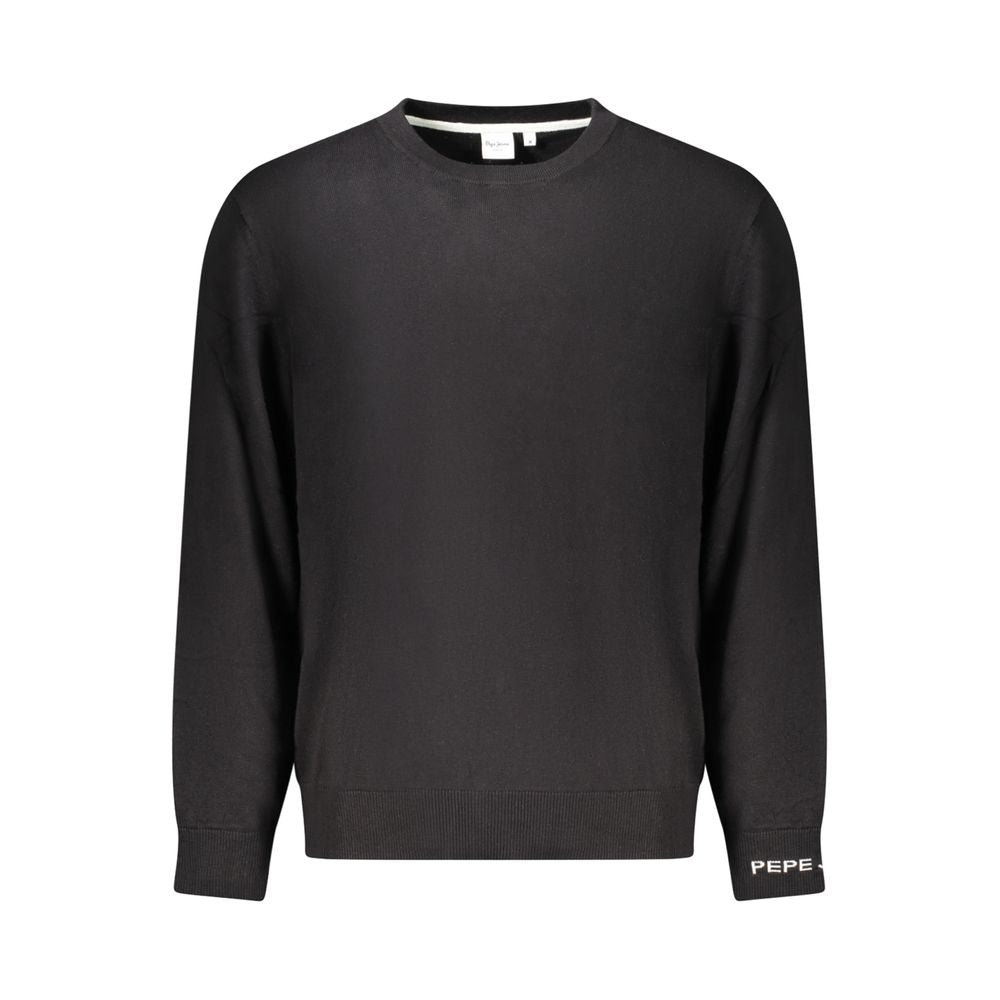 Pepe Jeans Black Cotton Sweater - Effortless Style for Every Occasion