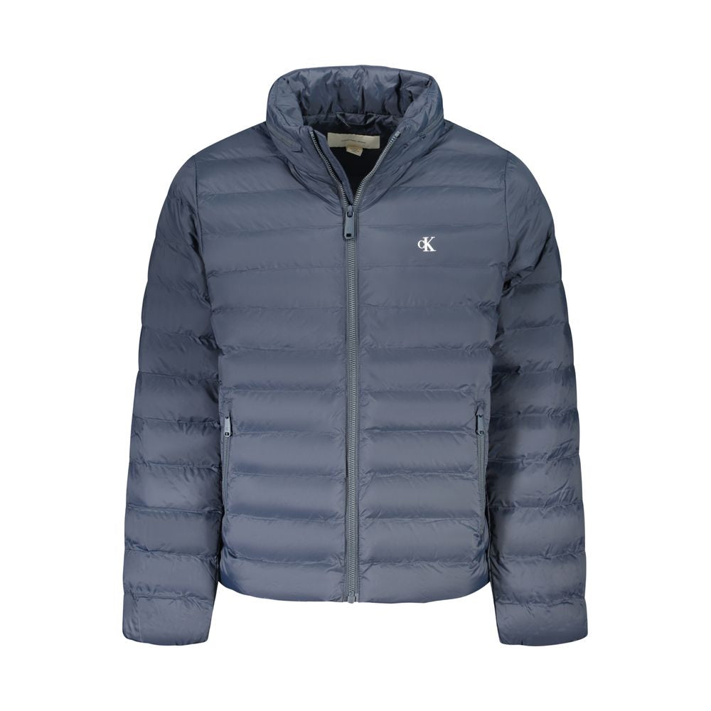 Calvin Klein Blue Polyamide Jacket with Removable Hood