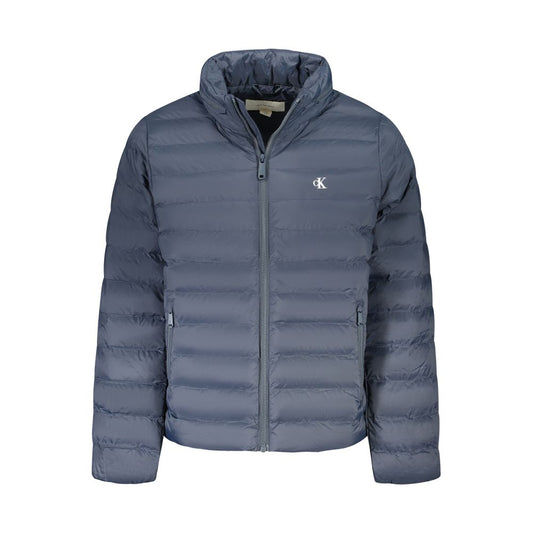 Calvin Klein Blue Polyamide Jacket with Removable Hood