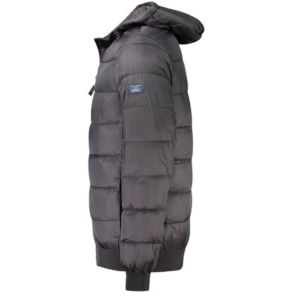 Pepe Jeans Black Polyamide Jacket with Hood
