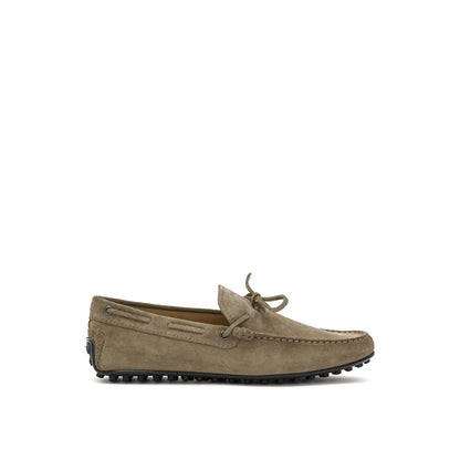 Tod's Beige Suede Leather Moccasin