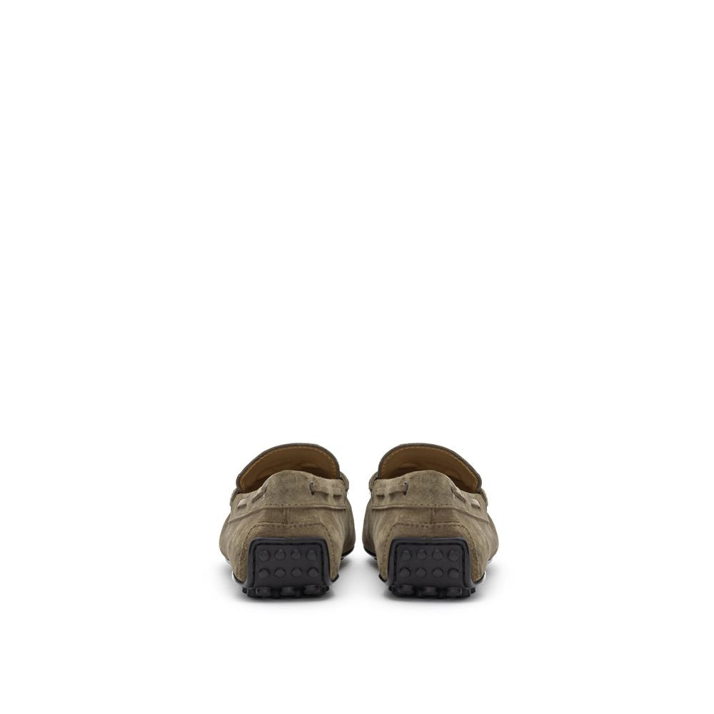 Tod's Beige Suede Leather Moccasin