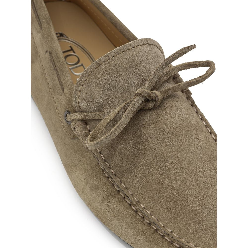 Tod's Beige Suede Leather Moccasin