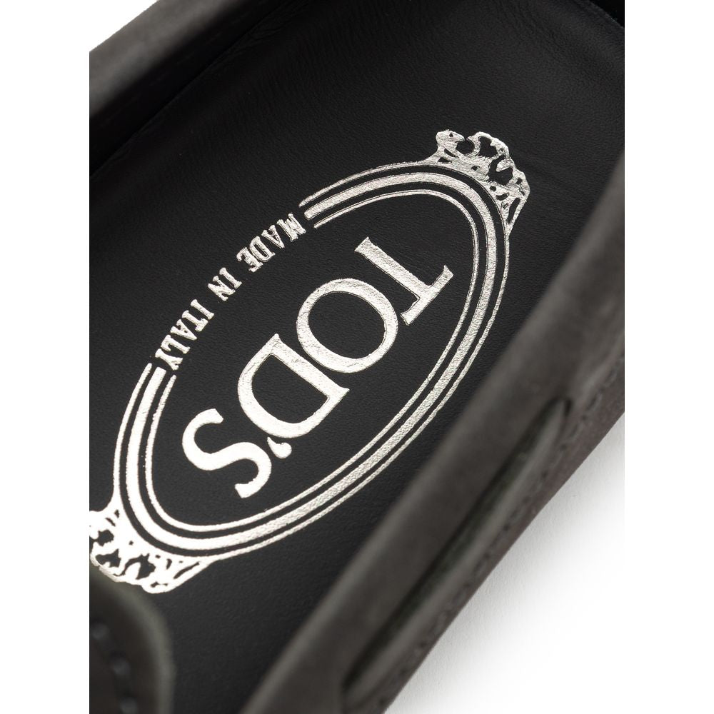 Tod's Gray Nubuc Leather Moccasin for Men