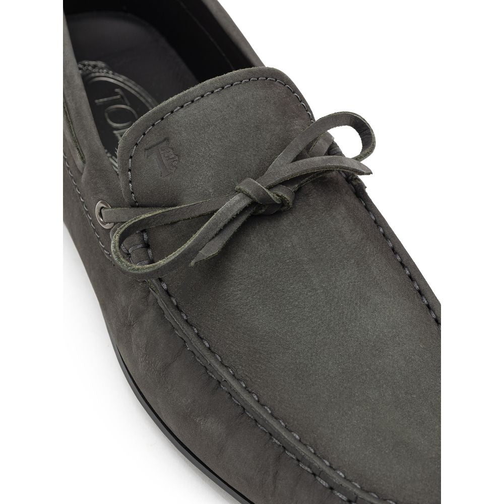 Tod's Gray Nubuc Leather Moccasin for Men