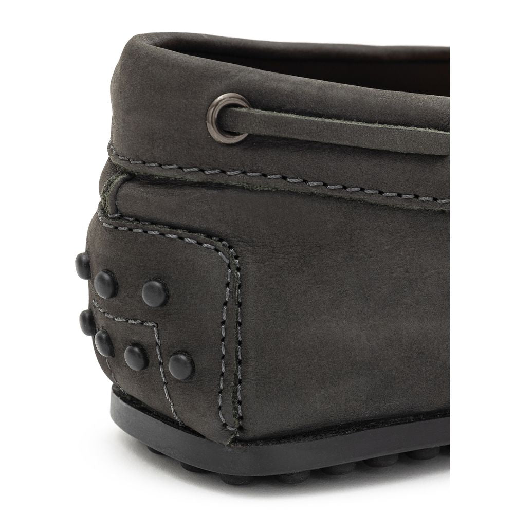 Tod's Gray Nubuc Leather Moccasin for Men
