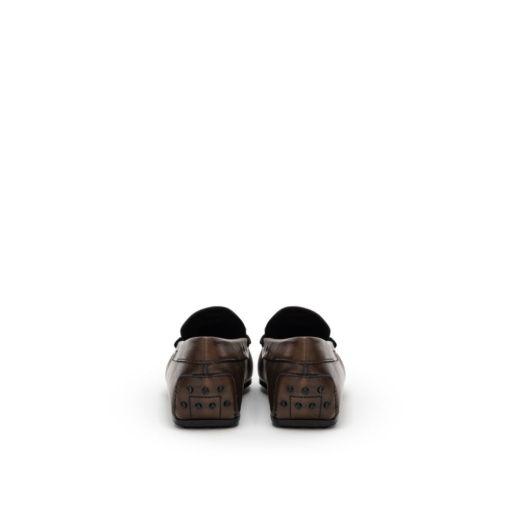 Tod's Brown Leather Moccasin for Men