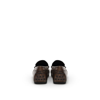 Tod's Brown Leather Moccasin for Men