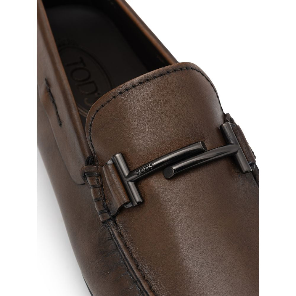 Tod's Brown Leather Moccasin for Men