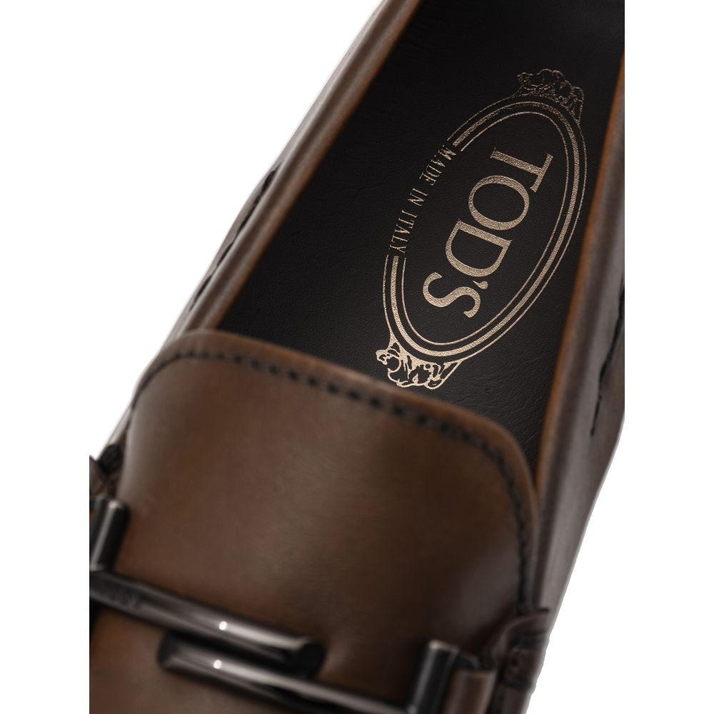 Tod's Brown Leather Moccasin for Men