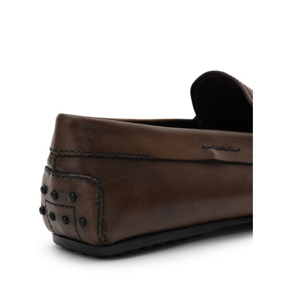 Tod's Brown Leather Moccasin for Men