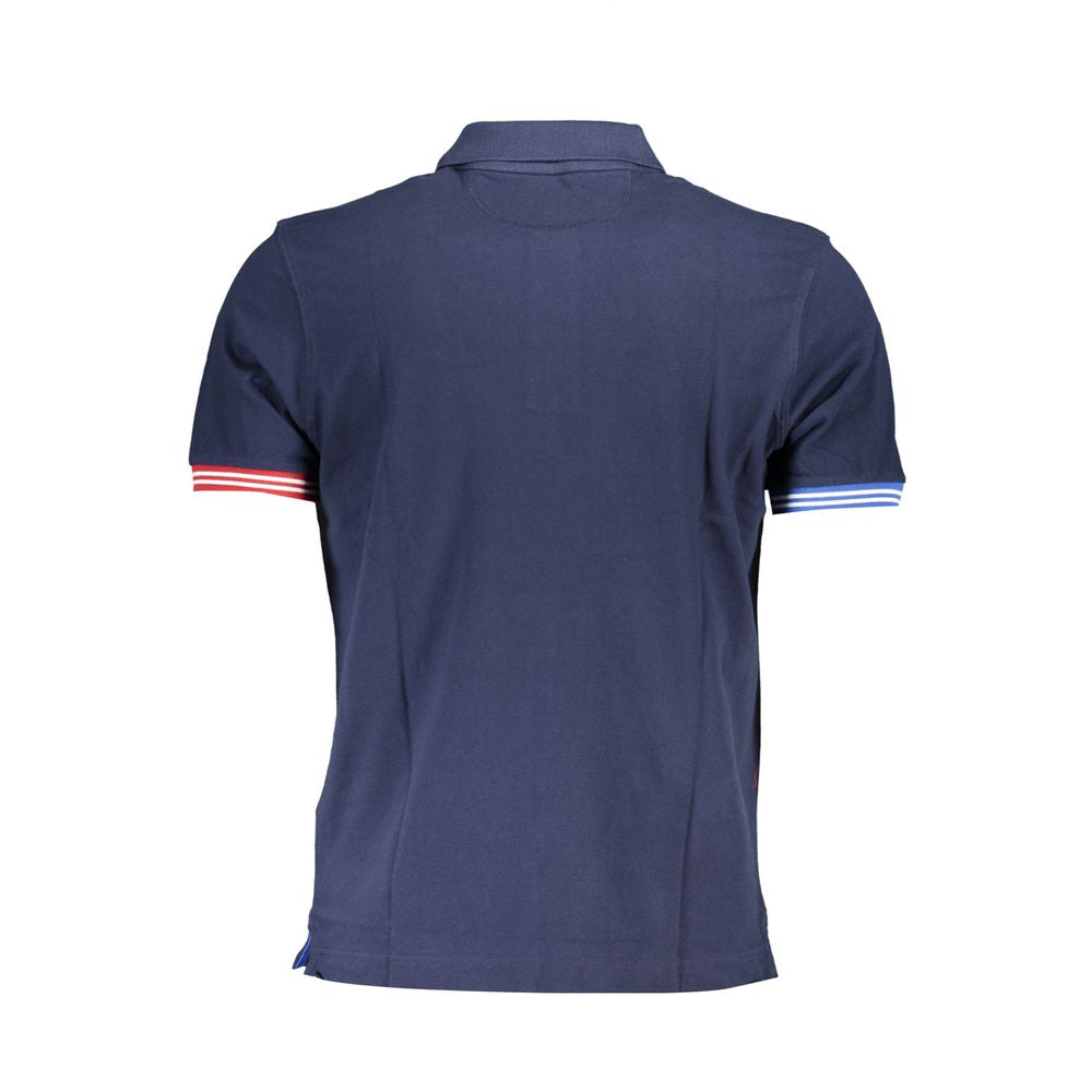 La Martina Blue Cotton Polo Shirt - Classic Elegance with a Modern Twist
