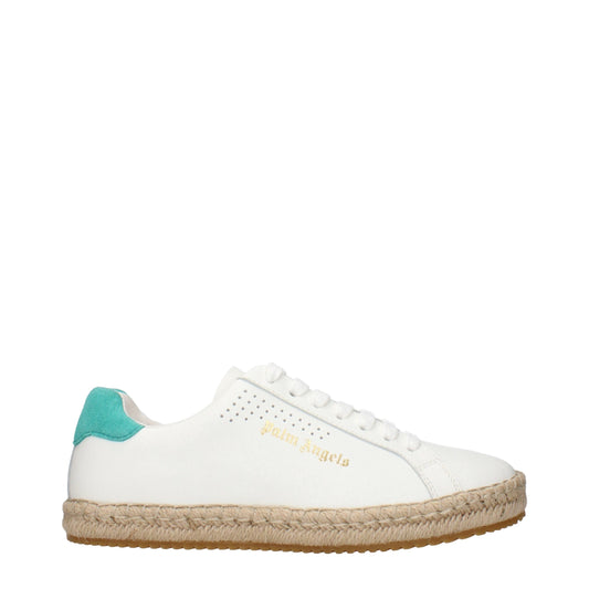 Palm Angels White Leather Low Tops Sneakers