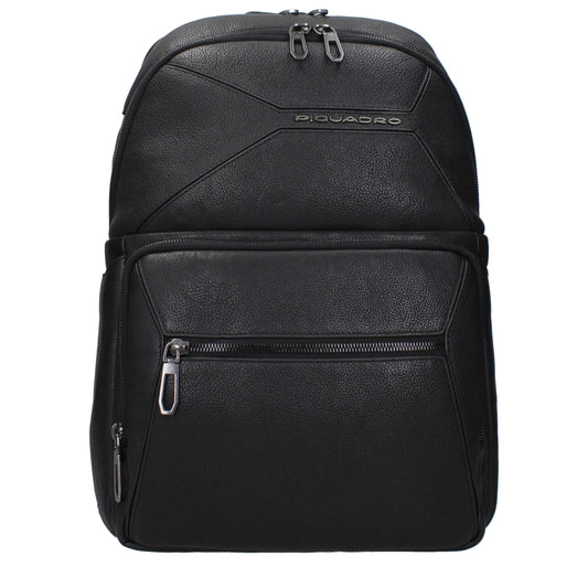 Piquadro Black Leather Backpack - CA6249W118N