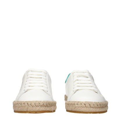 Palm Angels White Leather Low Tops Sneakers