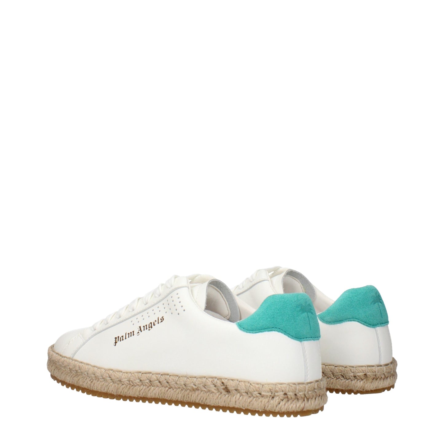 Palm Angels White Leather Low Tops Sneakers