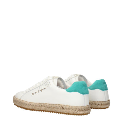 Palm Angels White Leather Low Tops Sneakers
