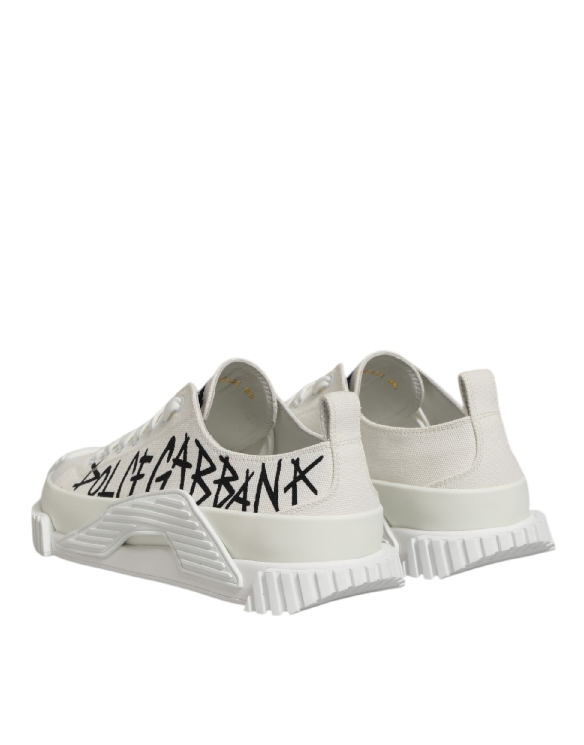 Dolce & Gabbana White Cotton NS1 Low Top Sneakers
