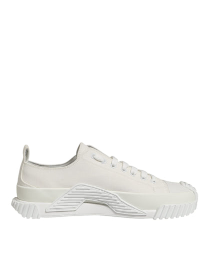 Dolce & Gabbana White Cotton NS1 Low Top Sneakers