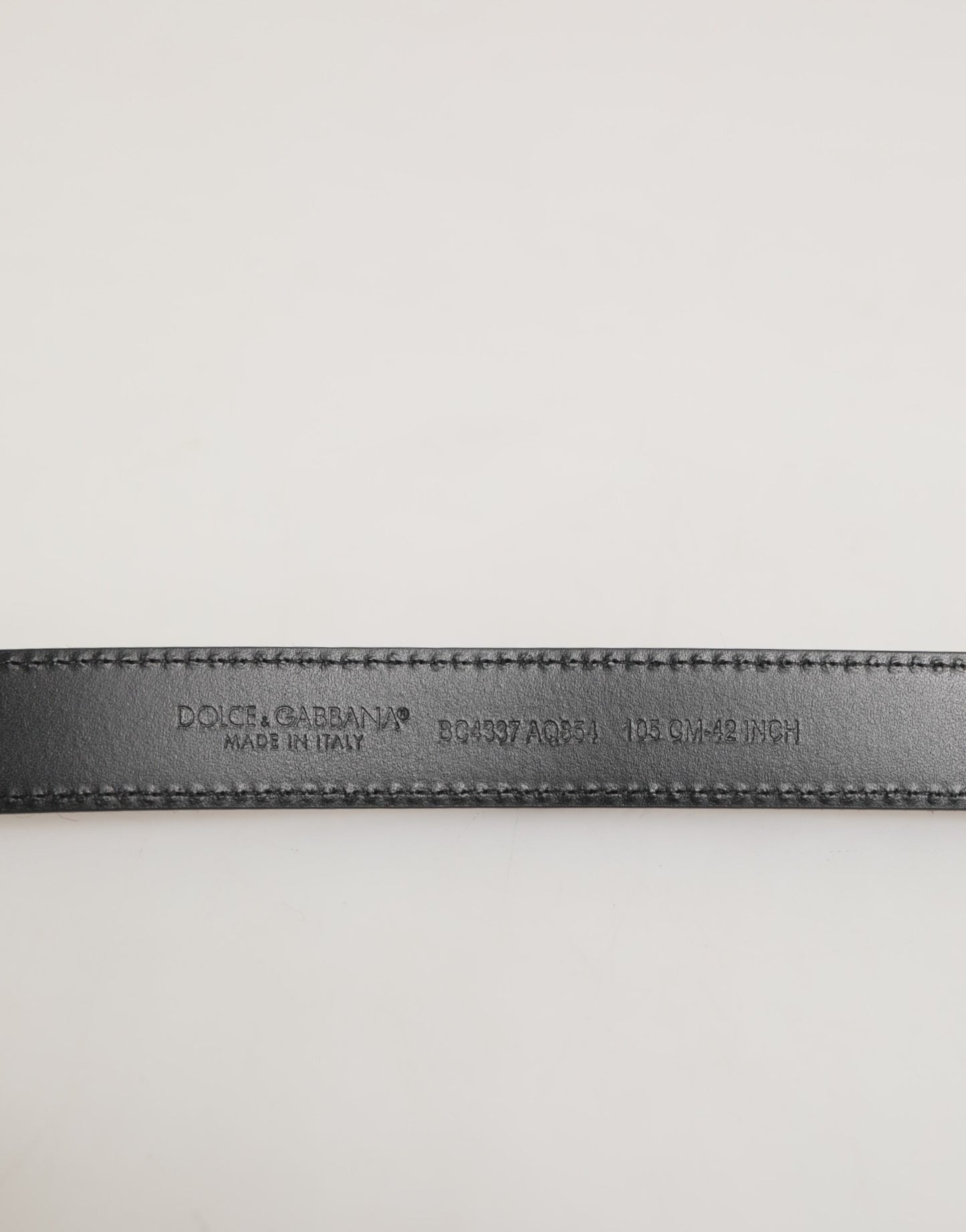 Dolce & Gabbana Red and Black Pony Leather Men’s Belt with Metal Buckle