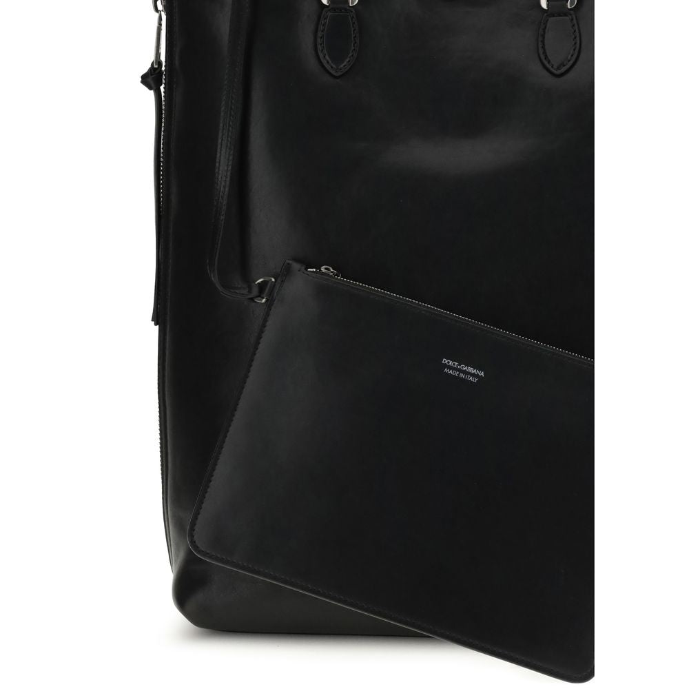 Dolce & Gabbana Leather Shoulder Tote Bag