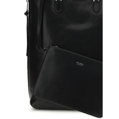 Dolce & Gabbana Leather Shoulder Tote Bag