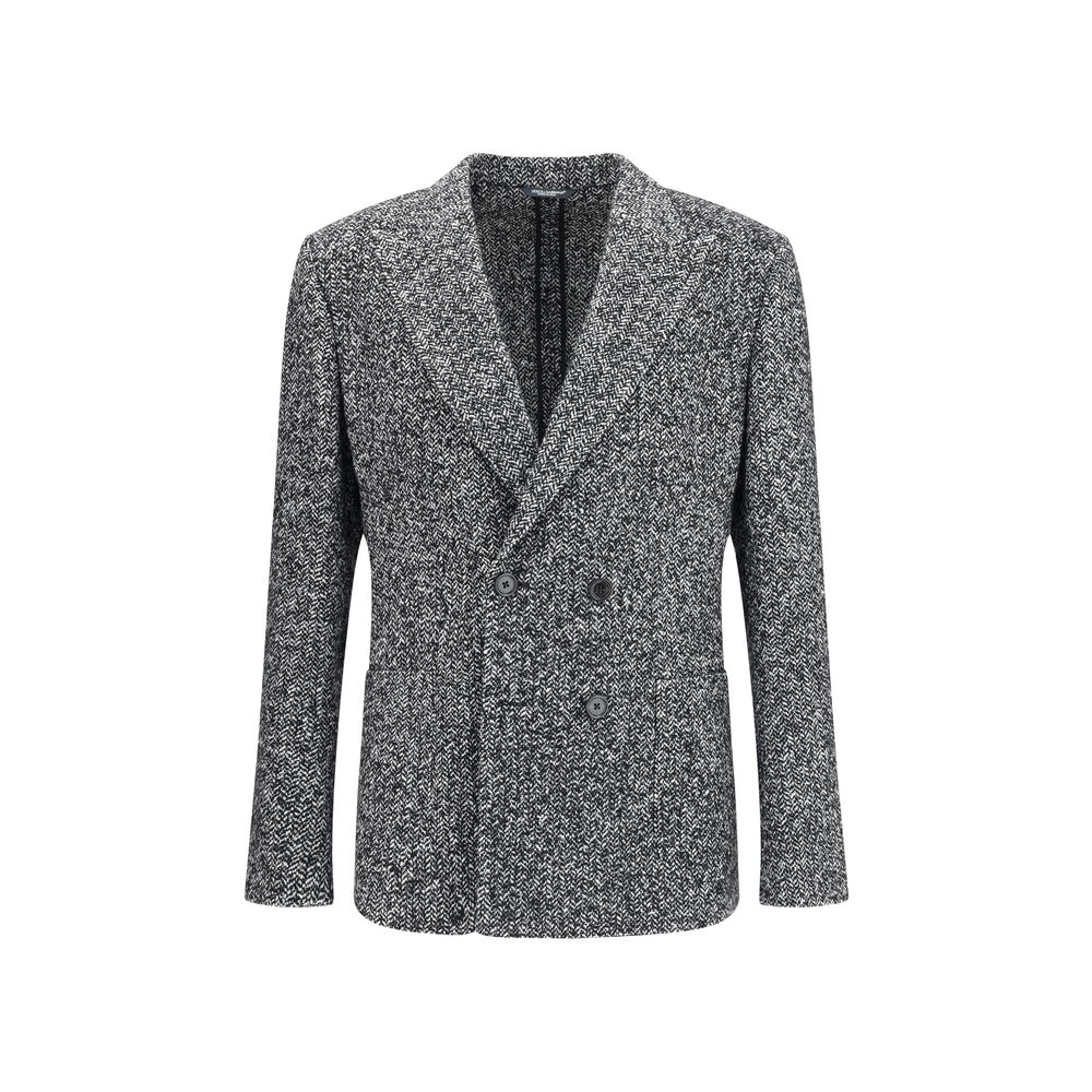 Dolce & Gabbana Portofino Double-Breasted Wool Jacket with Chevron Pattern