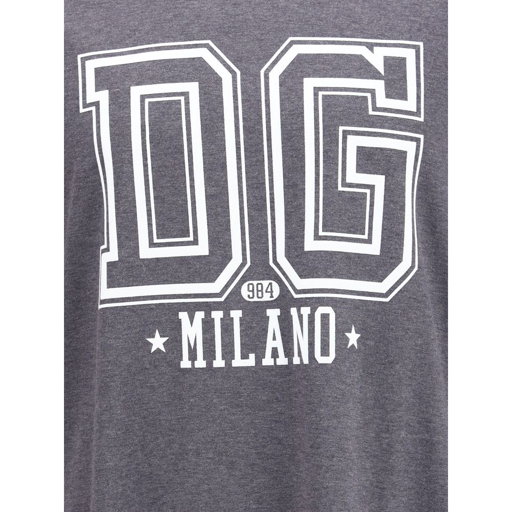 Dolce & Gabbana Cotton T-Shirt with Milano Logo Print