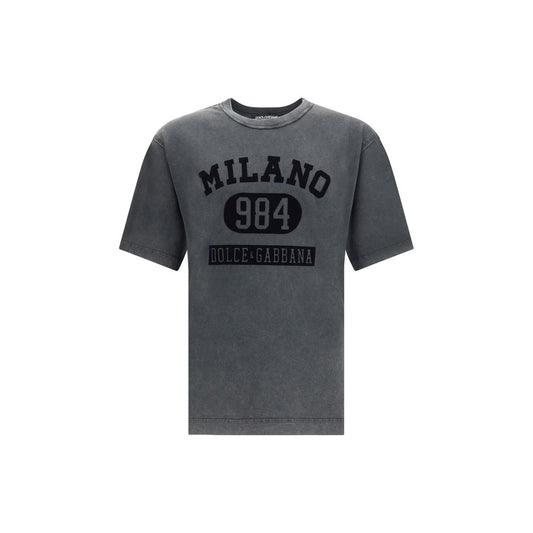Dolce & Gabbana Velvety Logo Cotton T-Shirt