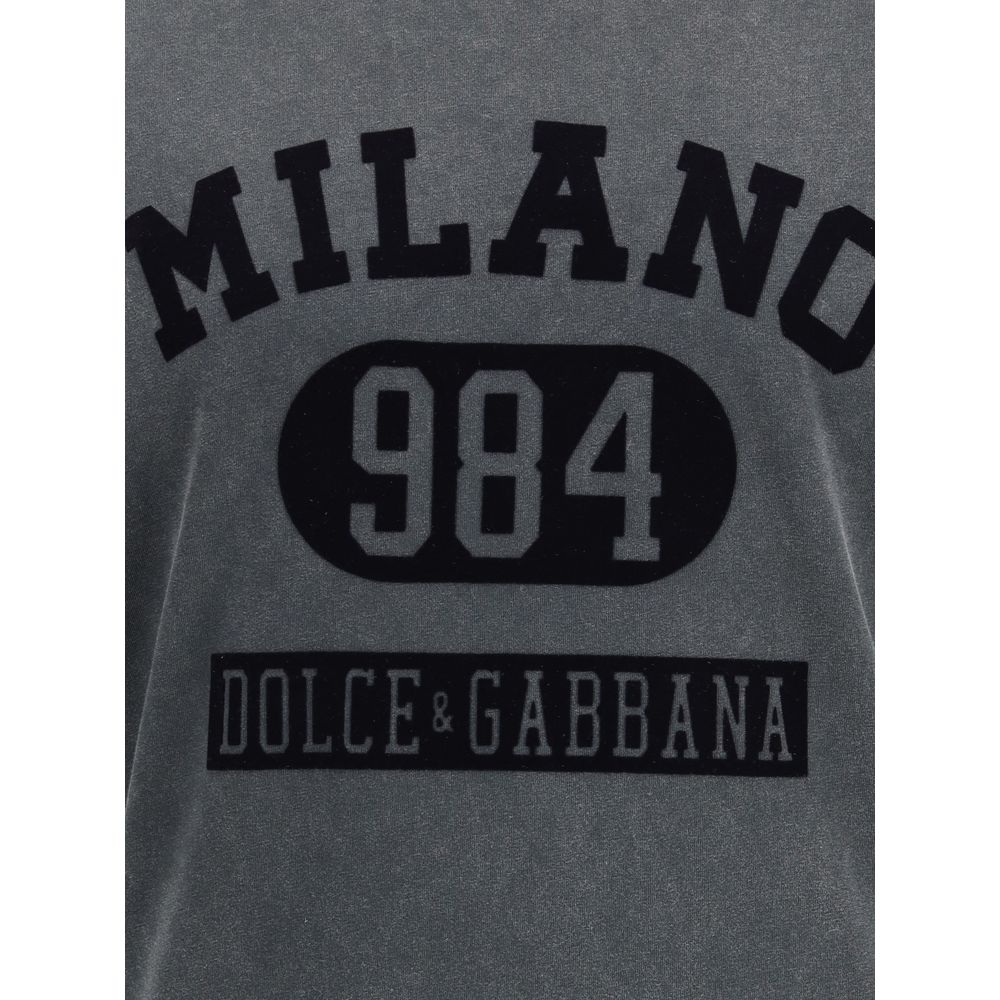 Dolce & Gabbana Velvety Logo Cotton T-Shirt
