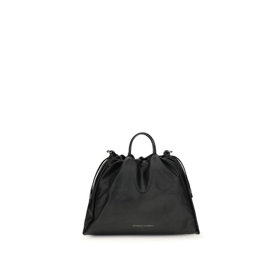 Brunello Cucinelli Monochrome Leather Shoulder Bag