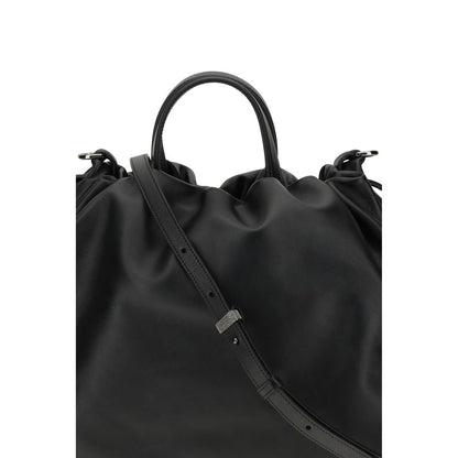 Brunello Cucinelli Monochrome Leather Shoulder Bag