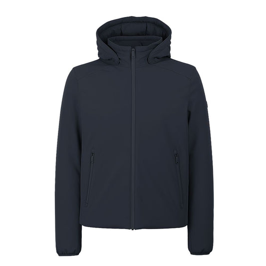 Yes Zee Blue Nylon Jacket with Hood
