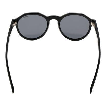 Polaroid Unisex Sunglasses – Black Round Frame, Grey Polarized Lenses