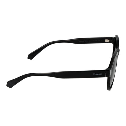 Polaroid Unisex Sunglasses – Black Round Frame, Grey Polarized Lenses