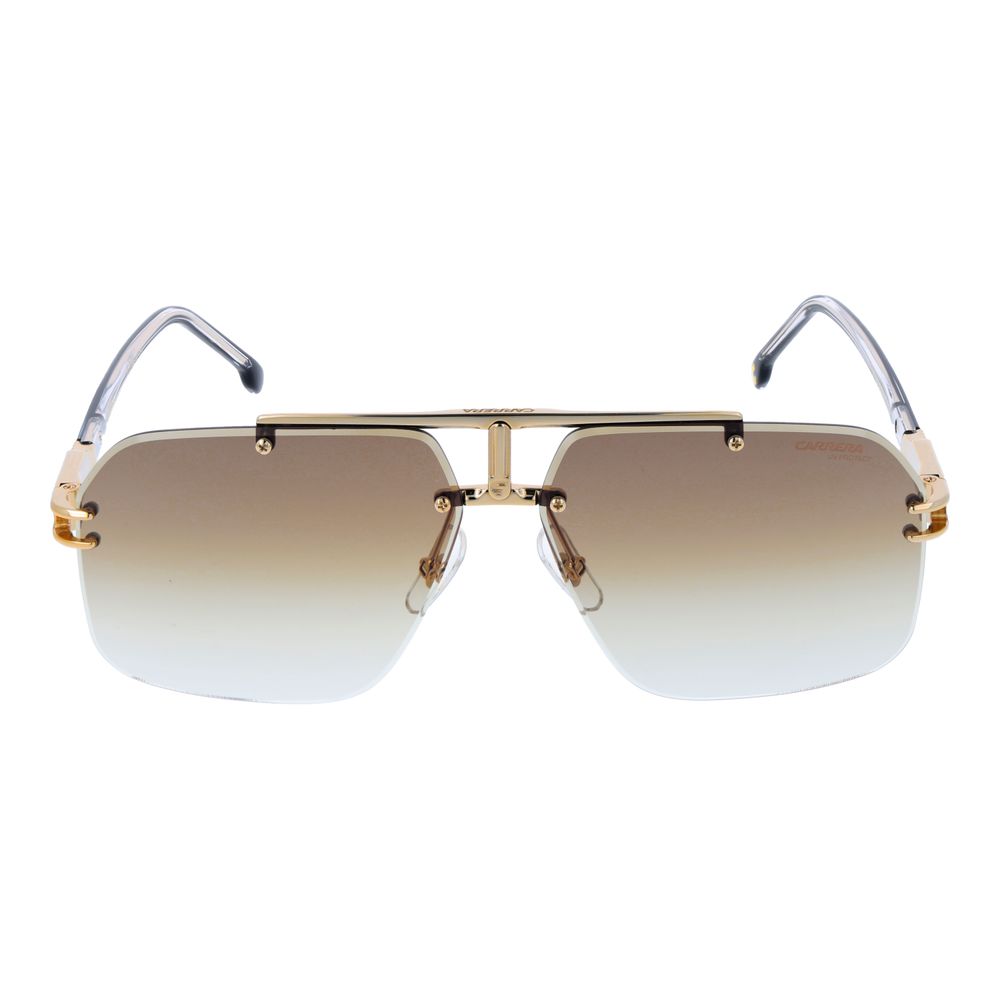 Carrera Gold Men’s Sunglasses – Gold Metal Frame, Brown Gradient Lenses
