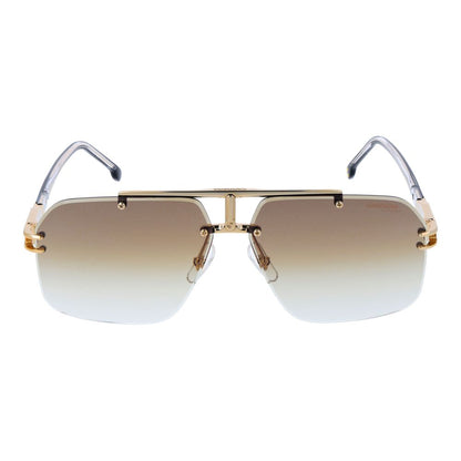 Carrera Gold Men’s Sunglasses – Gold Metal Frame, Brown Gradient Lenses