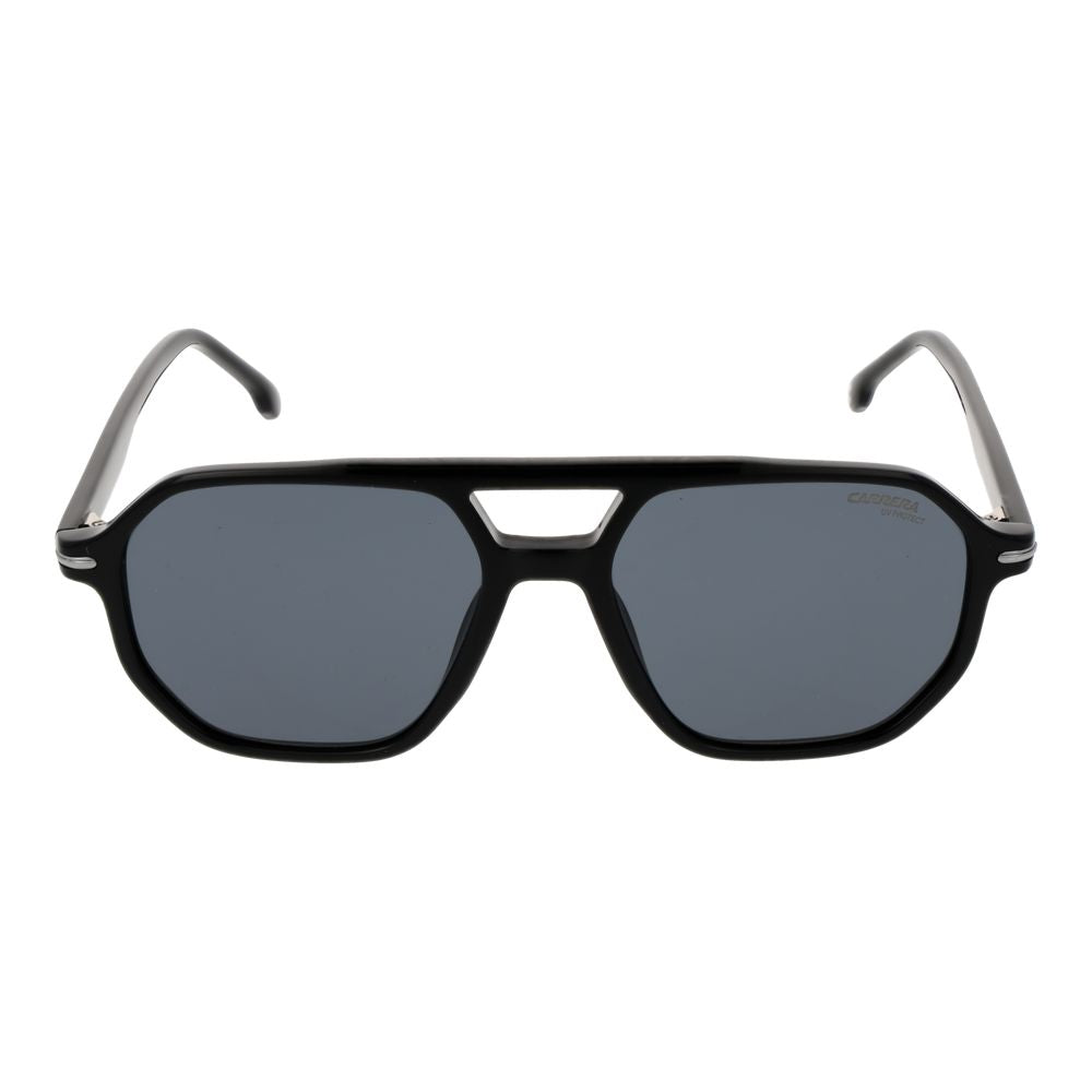 Carrera Black Men's Sunglasses – Full-Rim Frame, Grey Lenses
