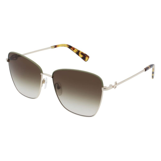 Longchamp Women’s Sunglasses – Gold Metal Frame, Gradient Lenses