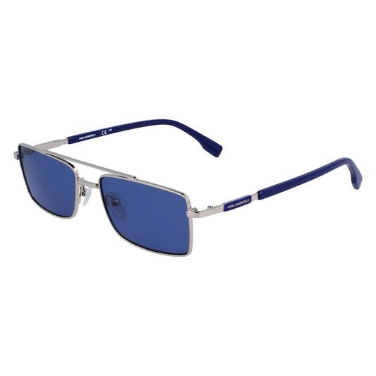 Karl Lagerfeld Men’s Sunglasses – Grey Metal Frame, 56 mm Lenses