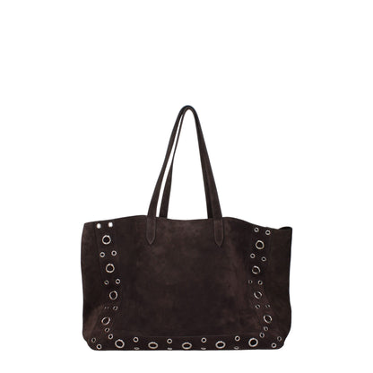 Valentino Garavani Brown Leather Shoulder Bag with Clutch