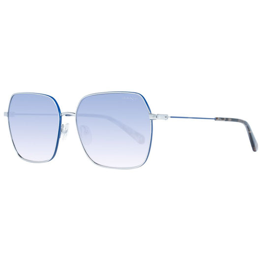 Gant Women’s Sunglasses – Silver Rectangle Frame, Blue Gradient Lenses
