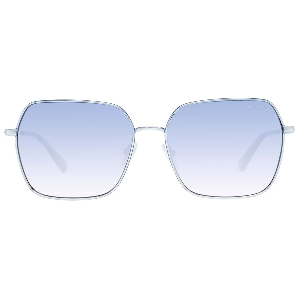 Gant Women’s Sunglasses – Silver Rectangle Frame, Blue Gradient Lenses