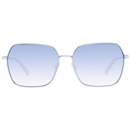 Gant Women’s Sunglasses – Silver Rectangle Frame, Blue Gradient Lenses