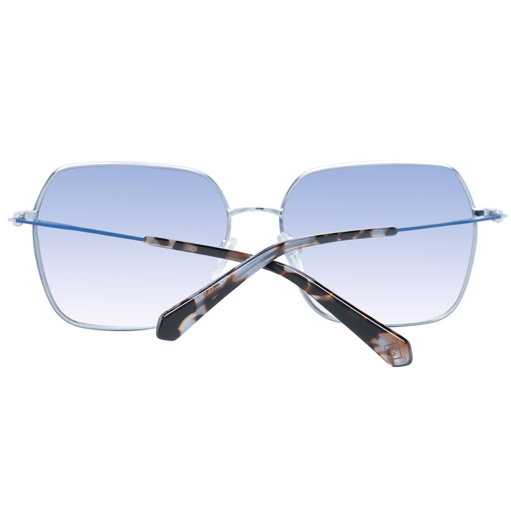 Gant Women’s Sunglasses – Silver Rectangle Frame, Blue Gradient Lenses