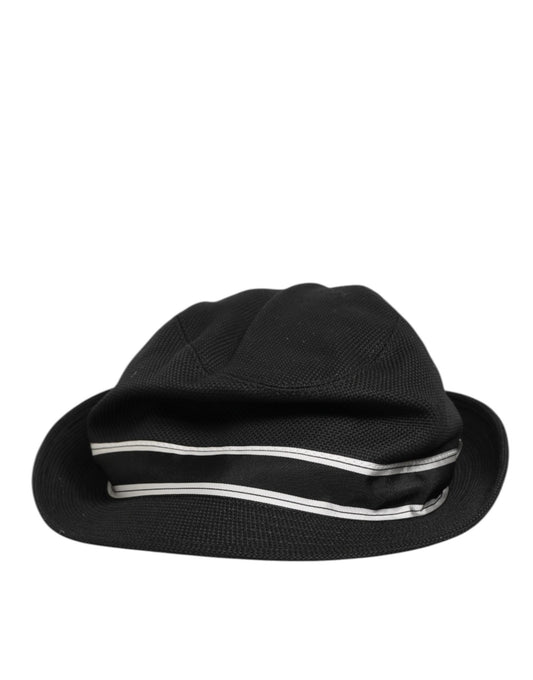 Dolce & Gabbana Black Cotton Polka Dot Lining Fedora Hat