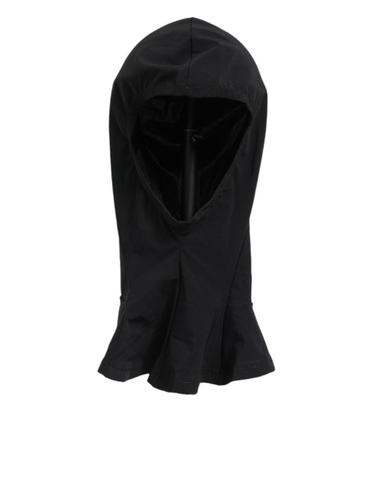 Dolce & Gabbana Black Nylon Elastane Balaclava Hood Face Cover Hat