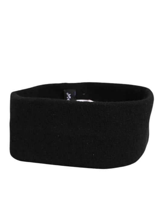 Dolce & Gabbana Black Cashmere Headband Knitted Cap