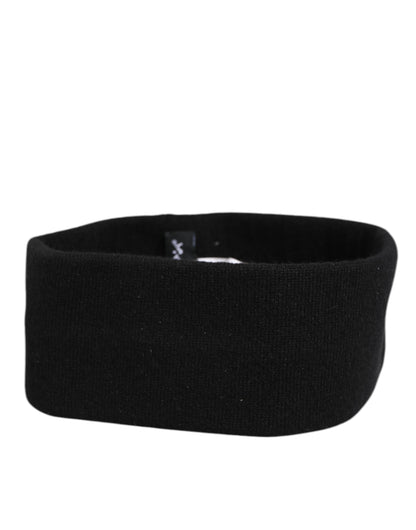 Dolce & Gabbana Black Cashmere Headband Knitted Cap
