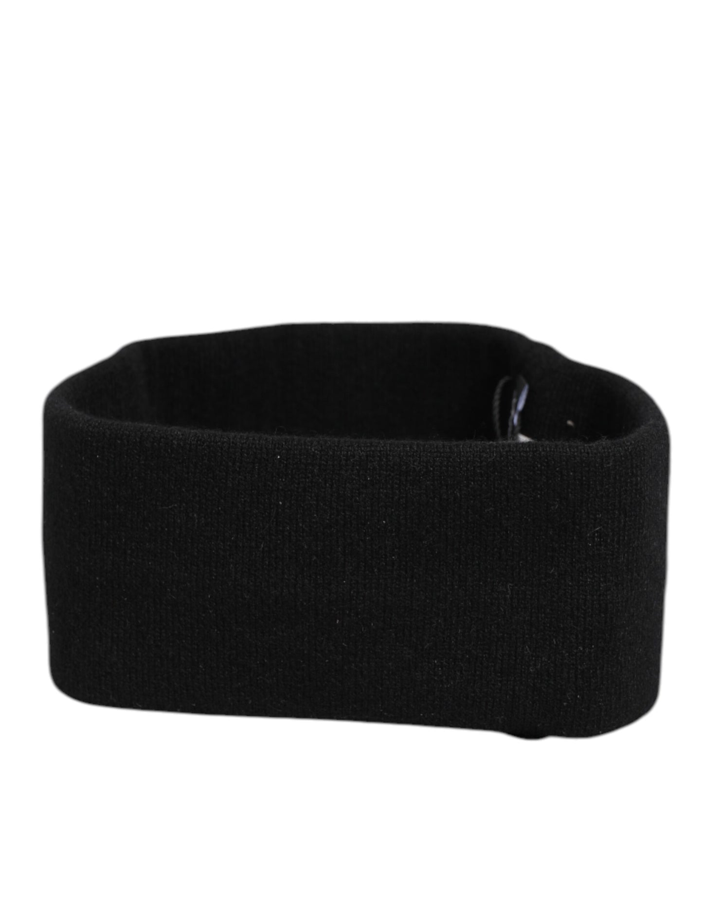 Dolce & Gabbana Black Cashmere Headband Knitted Cap